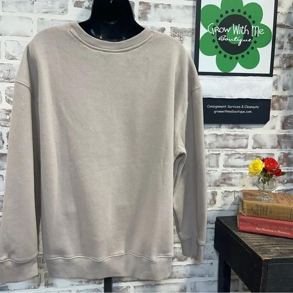 Athletic Casual Beige Sweatshirt XL - Picture 5 of 6